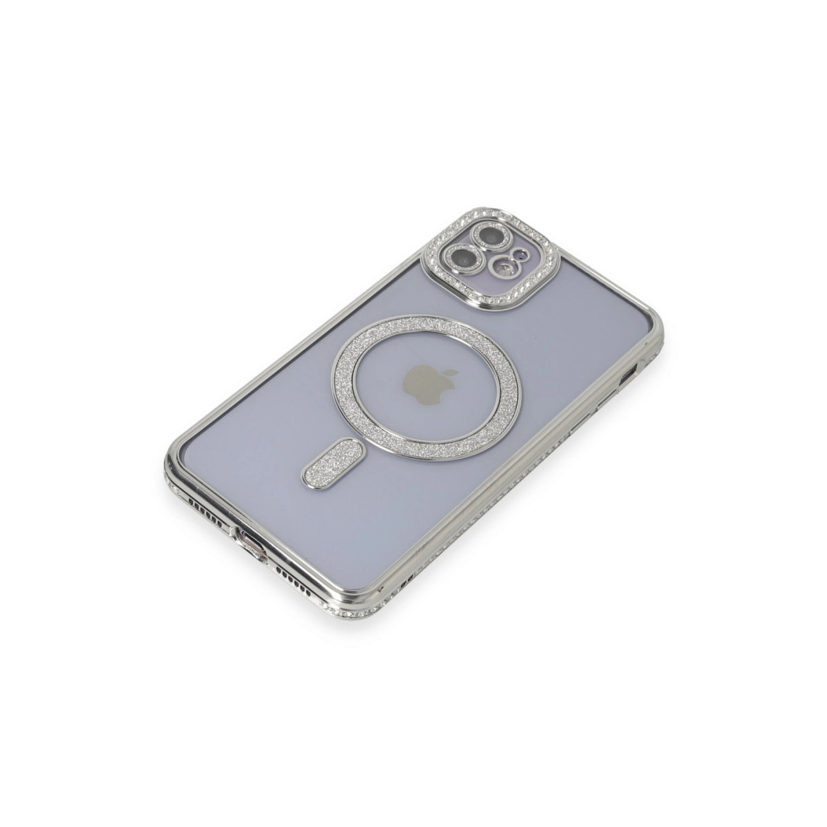 Evimdeyokyok Apple İphone 11 Kılıf Joke Simli Magneticsafe Kılıf - Gümüş