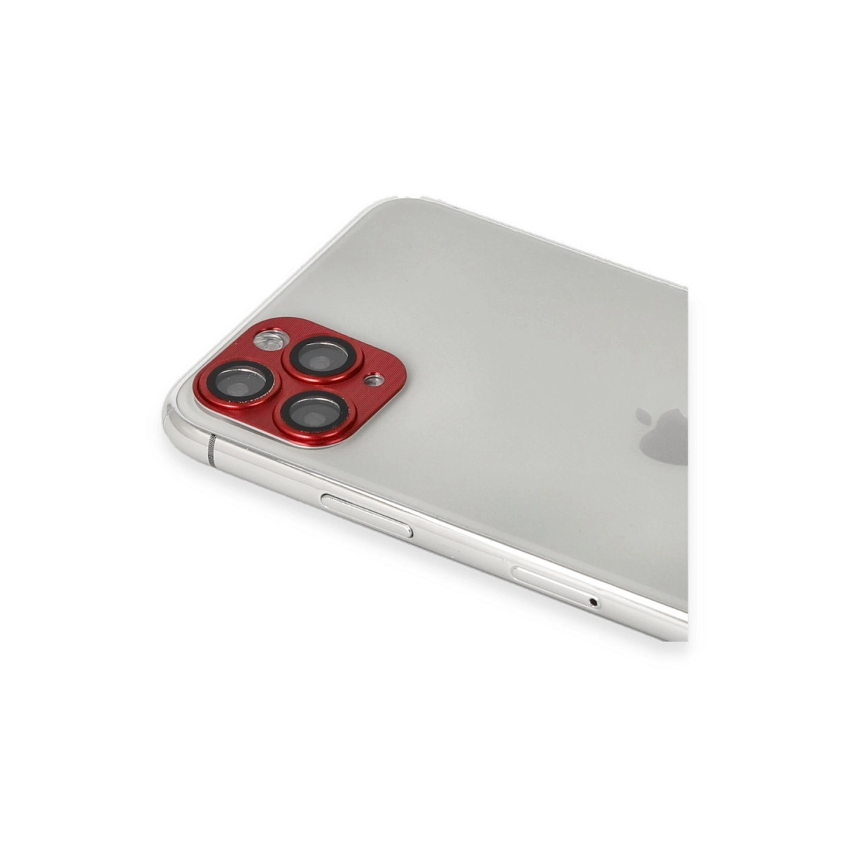 Evimdeyokyok Apple İphone 11 Pro Max Pers Alüminyum Kamera Lens - Kırmızı