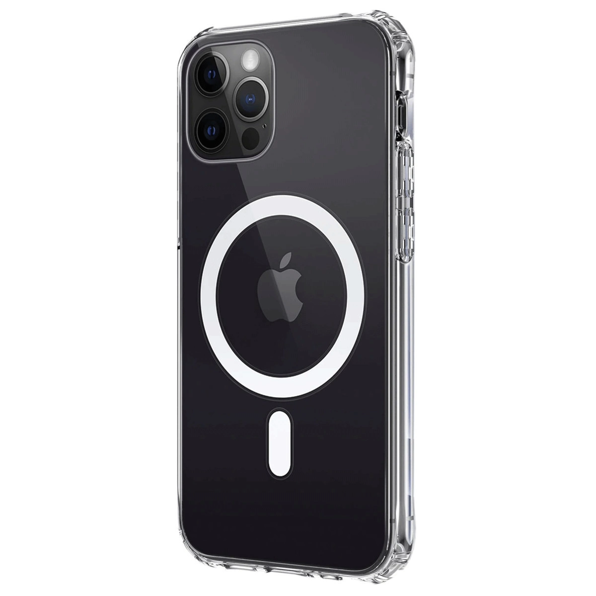 Evimdeyokyok Apple İphone 12 Kılıf Magneticsafe Şeffaf Silikon - Şeffaf