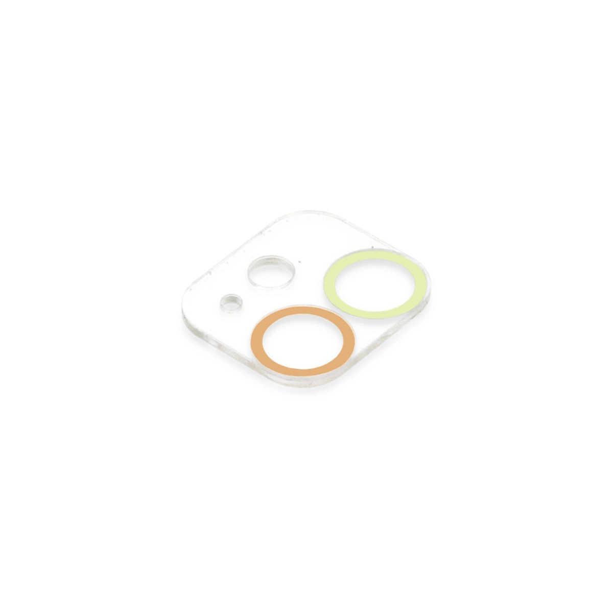 Evimdeyokyok Apple İphone 12 Mini Renkli Kamera Lens Koruma Cam - Sarı-Turuncu