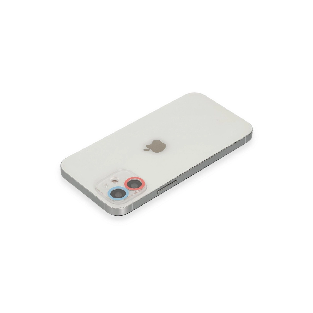 Evimdeyokyok Apple İphone 12 Renkli Kamera Lens Koruma Cam - Pembe-Mavi