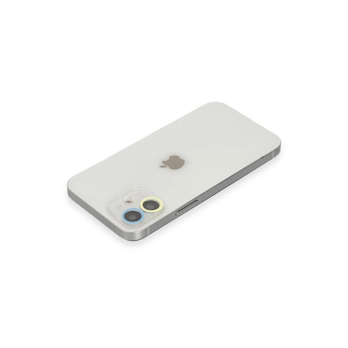 Evimdeyokyok Apple İphone 12 Renkli Kamera Lens Koruma Cam - Sarı-Mavi