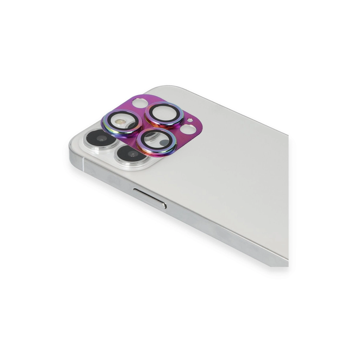 Evimdeyokyok Apple İphone 13 Pro Max Pers Alüminyum Kamera Lens - Rainbow