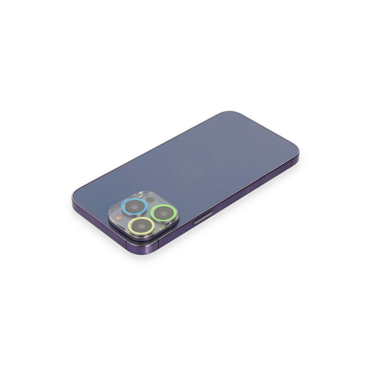 Evimdeyokyok Apple İphone 13 Pro Renkli Kamera Lens Koruma Cam - Yeşil-Sarı