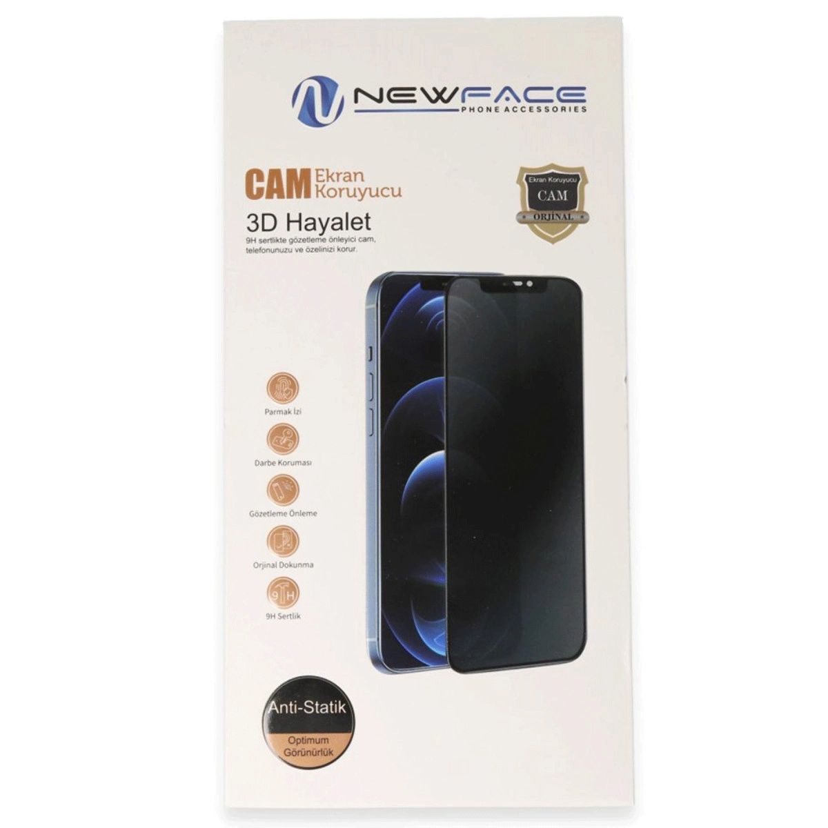 Evimdeyokyok Apple İphone 14 Pro 3D Antistatik Hayalet Cam Ekran Koruyucu