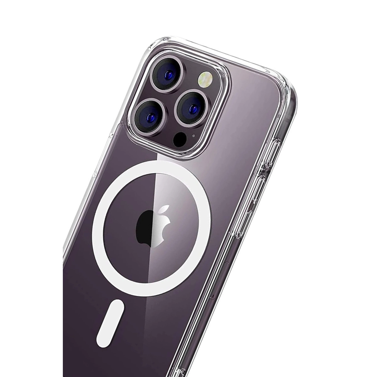 Evimdeyokyok Apple İphone 15 Pro Max Combo Sert Şeffaf Magsafe Kapak - Şeffaf