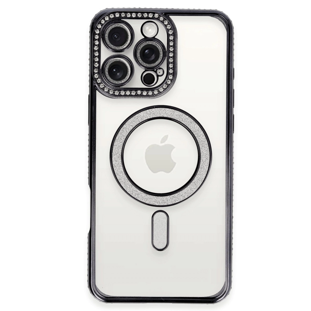 Evimdeyokyok Apple İphone 16 Pro Kılıf Joke Simli Magneticsafe Kılıf - Gri