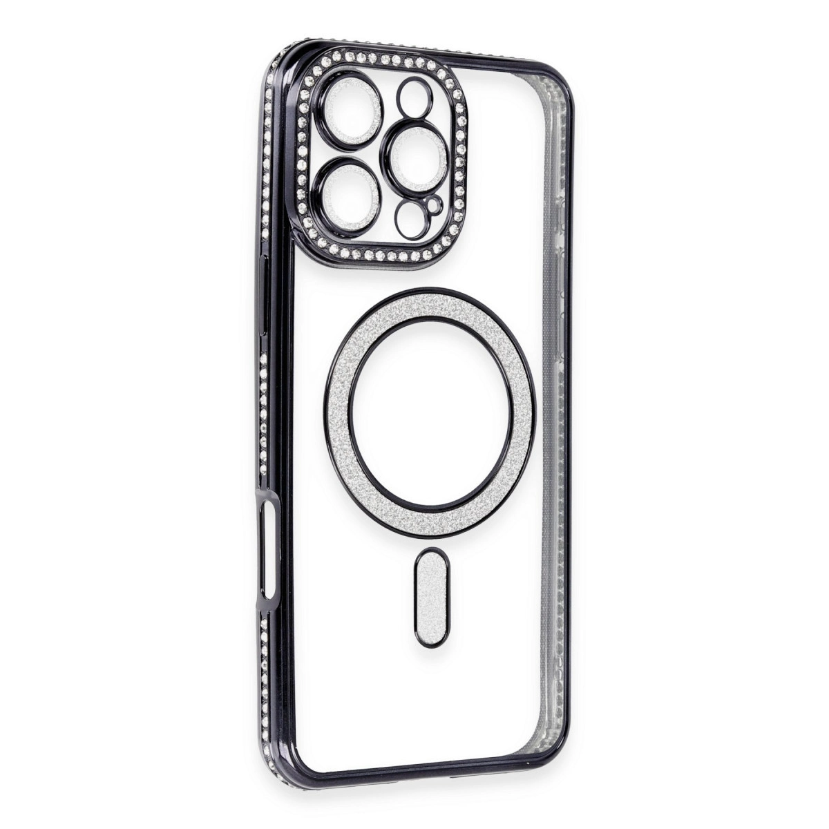 Evimdeyokyok Apple İphone 16 Pro Kılıf Joke Simli Magneticsafe Kılıf - Gri