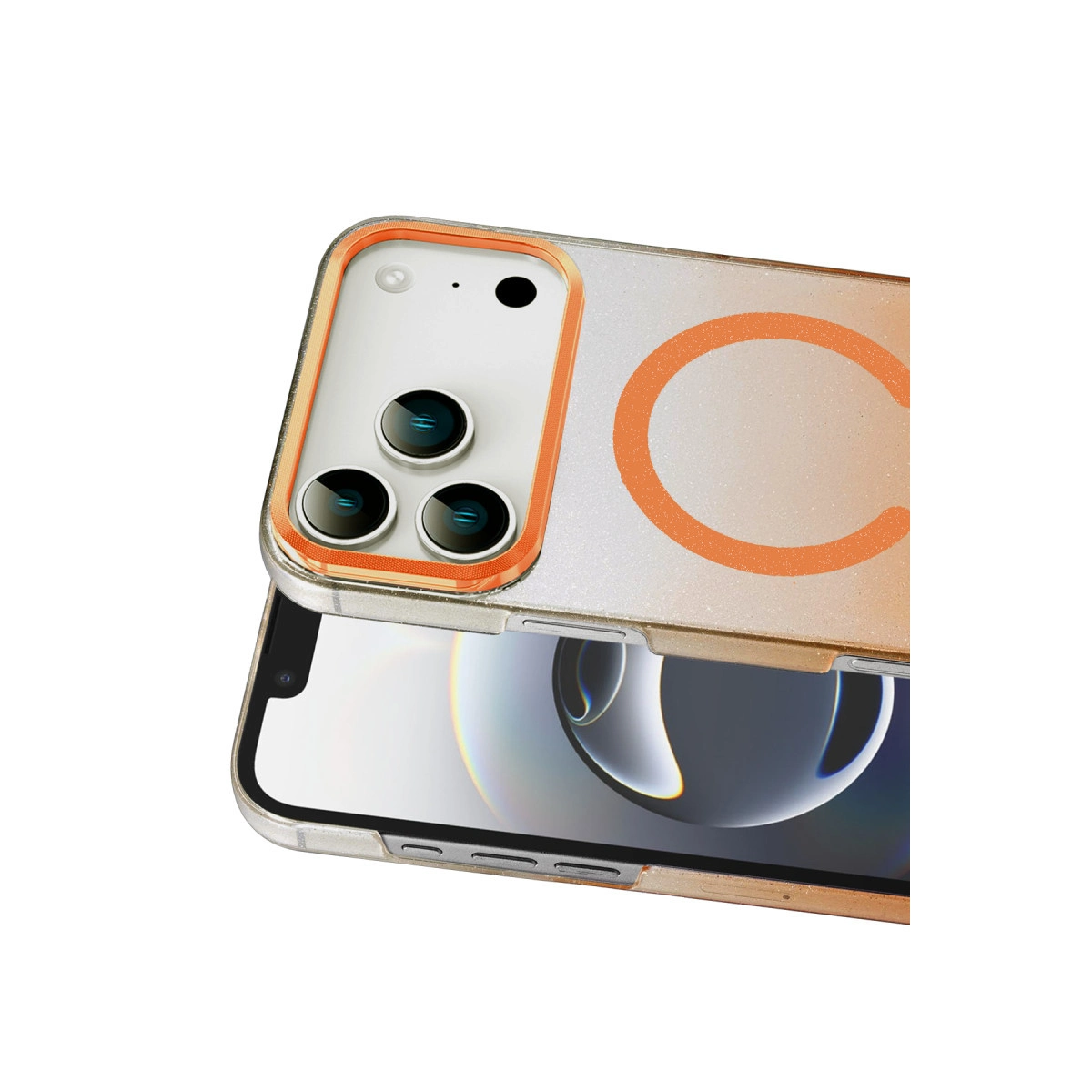 Evimdeyokyok Apple İphone 17 Pro Max Glossy Magsafe Kapak - Turuncu