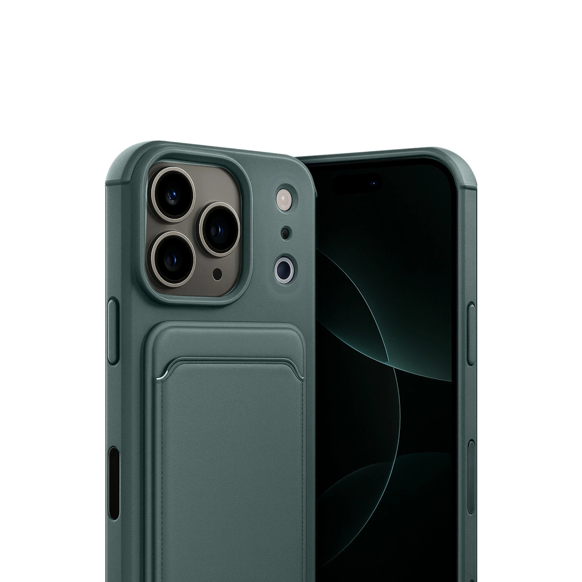 Evimdeyokyok Apple İphone 17 Pro Max Kelvin Kartvizitli Silikon - Koyu Yeşil