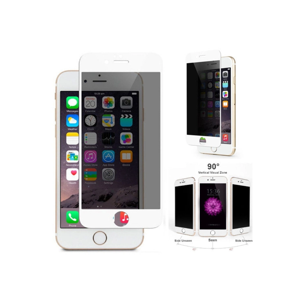 Evimdeyokyok Apple İphone 6 Bilvis Hayalet Cam Ekran Koruyucu - Beyaz