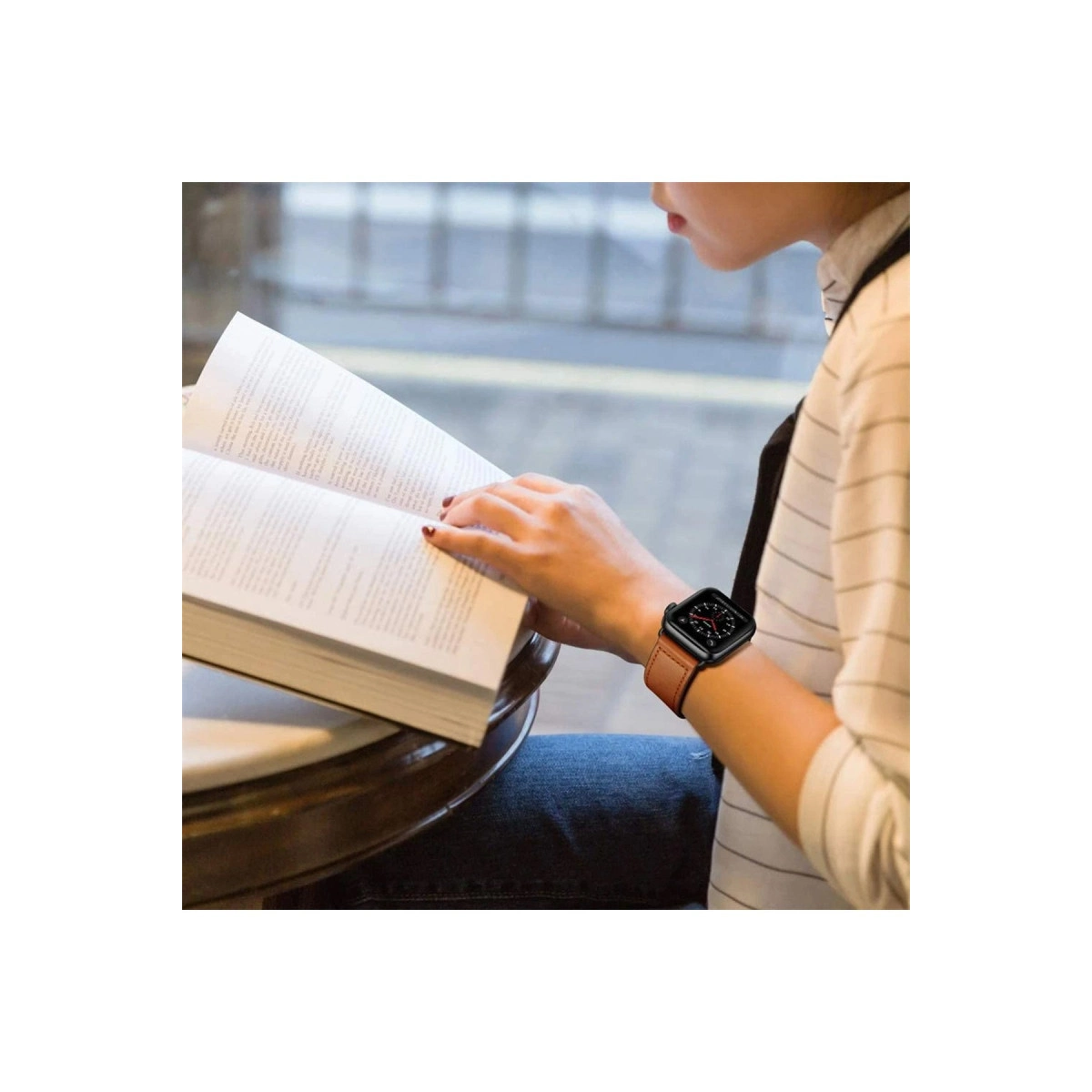 Evimdeyokyok Apple Watch 38Mm Kr415 Luaz Deri Kordon (Saat Değildir) - Pembe