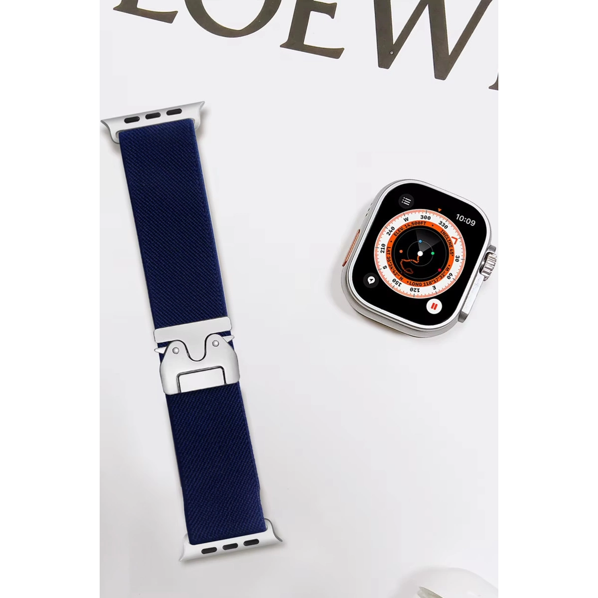 Evimdeyokyok Apple Watch 42Mm Forest Kumaş Kordon - Lacivert
