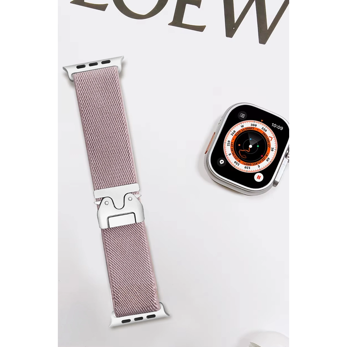Evimdeyokyok Apple Watch 42Mm Forest Kumaş Kordon - Lila