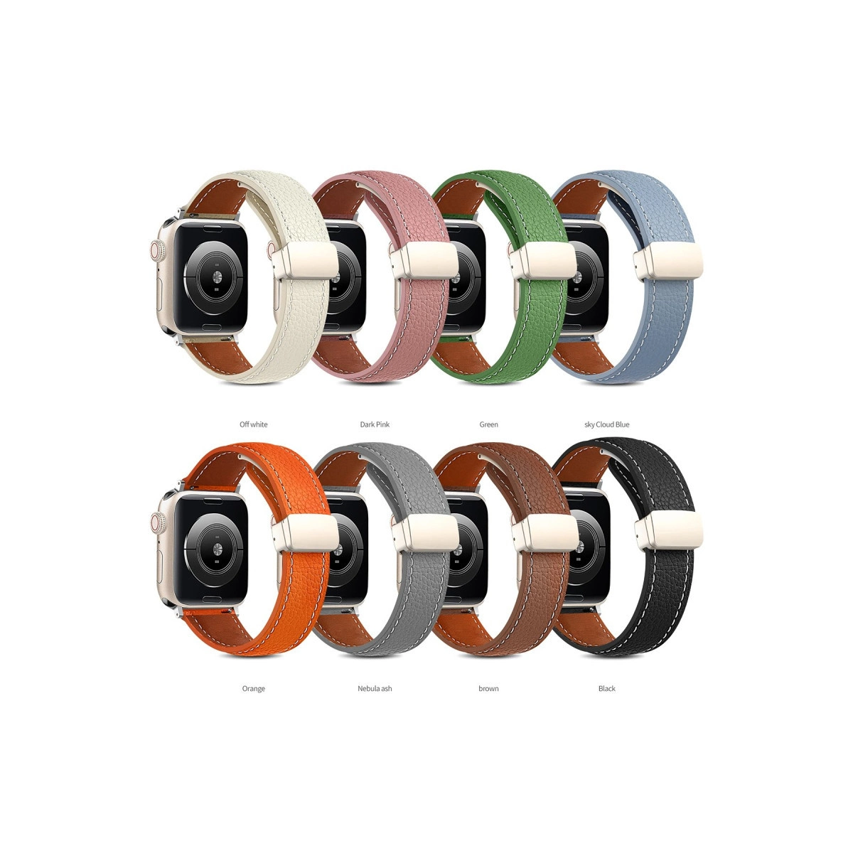 Evimdeyokyok Apple Watch 42Mm Kr414 Daks Deri Kordon (Saat Değildir) - Pembe