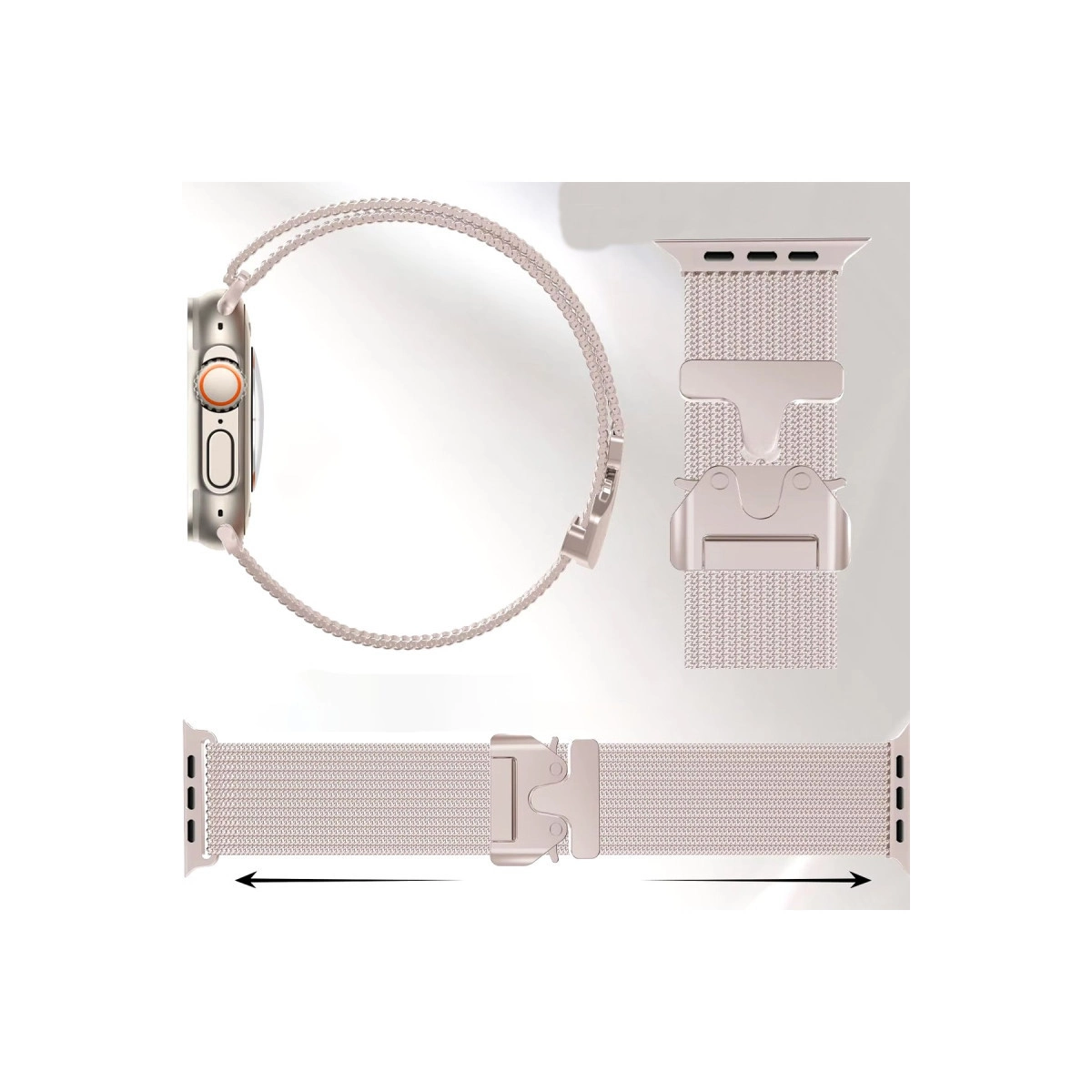 Evimdeyokyok Apple Watch 42Mm Milano Metal Kordon - Desert