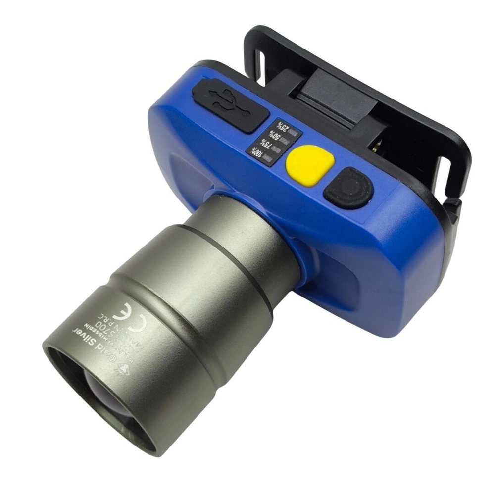 Evimdeyokyok Gold Silver Gs-15700 20W 2000 Lümen Sarı Beyaz Işık Zoomlu Şarj Edilebilir Kafa Feneri