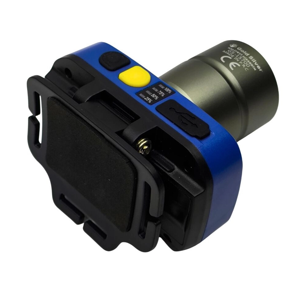 Evimdeyokyok Gold Silver Gs-15700 20W 2000 Lümen Sarı Beyaz Işık Zoomlu Şarj Edilebilir Kafa Feneri