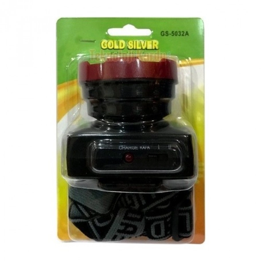 Evimdeyokyok Gold Silver Gs-5032A 3 Watt Power Led Şarj Edilebilir Kafa Feneri