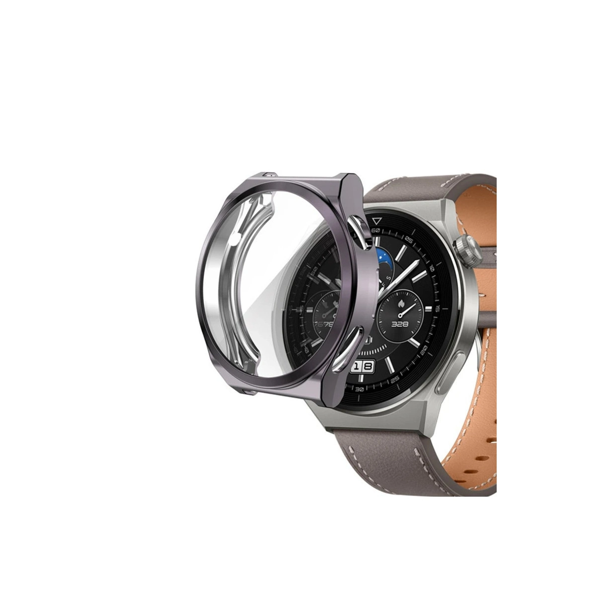 Evimdeyokyok Huawei Watch Gt2 46Mm Dota Camlı Kasa Ekran Koruyucu - Uzay Grisi