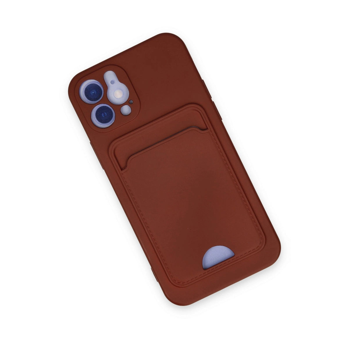 Evimdeyokyok Newface Apple İphone 12 Kılıf Kelvin Kartvizitli Silikon - Bordo