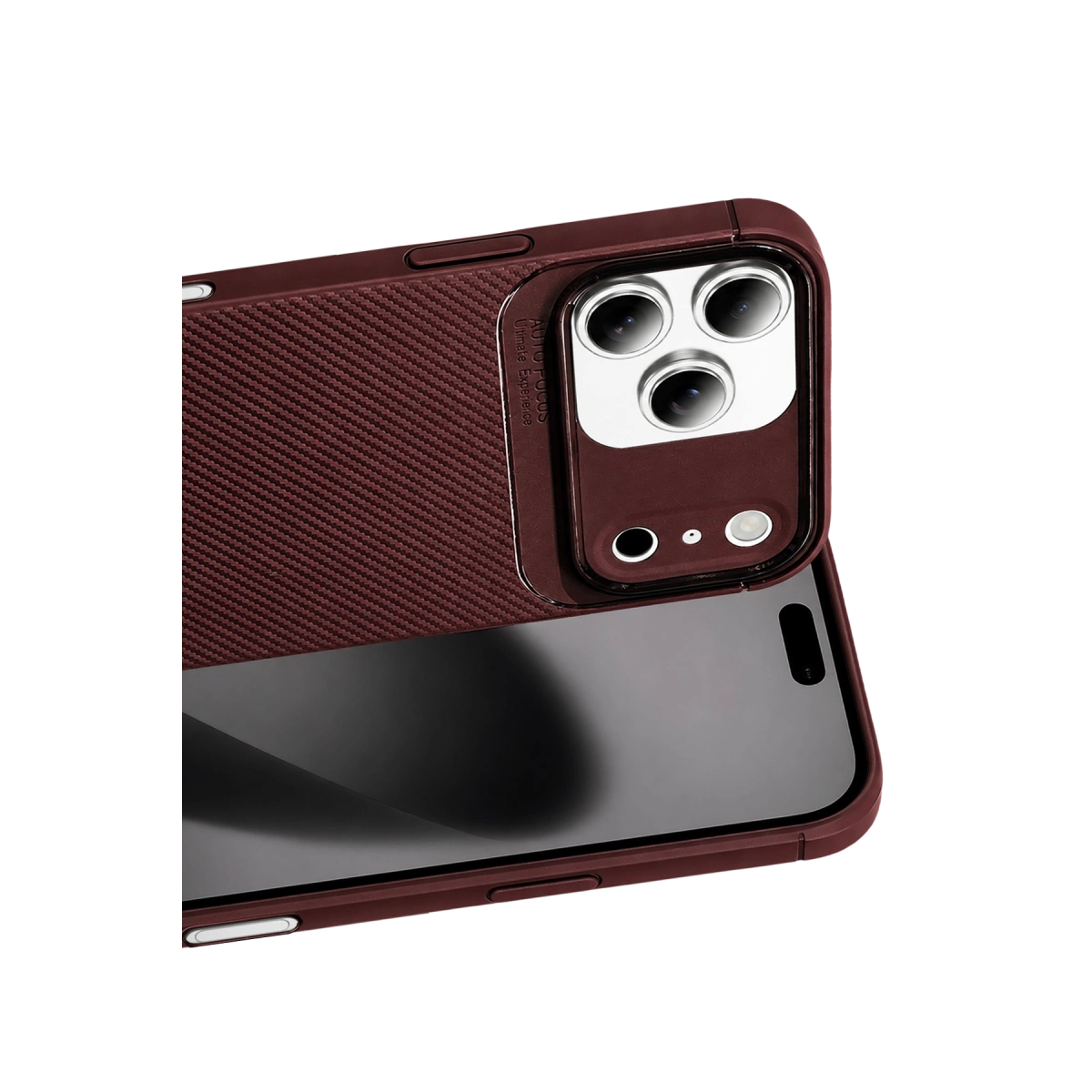 Evimdeyokyok Newface Apple İphone 17 Pro Auto Focus Karbon Kapak - Bordo