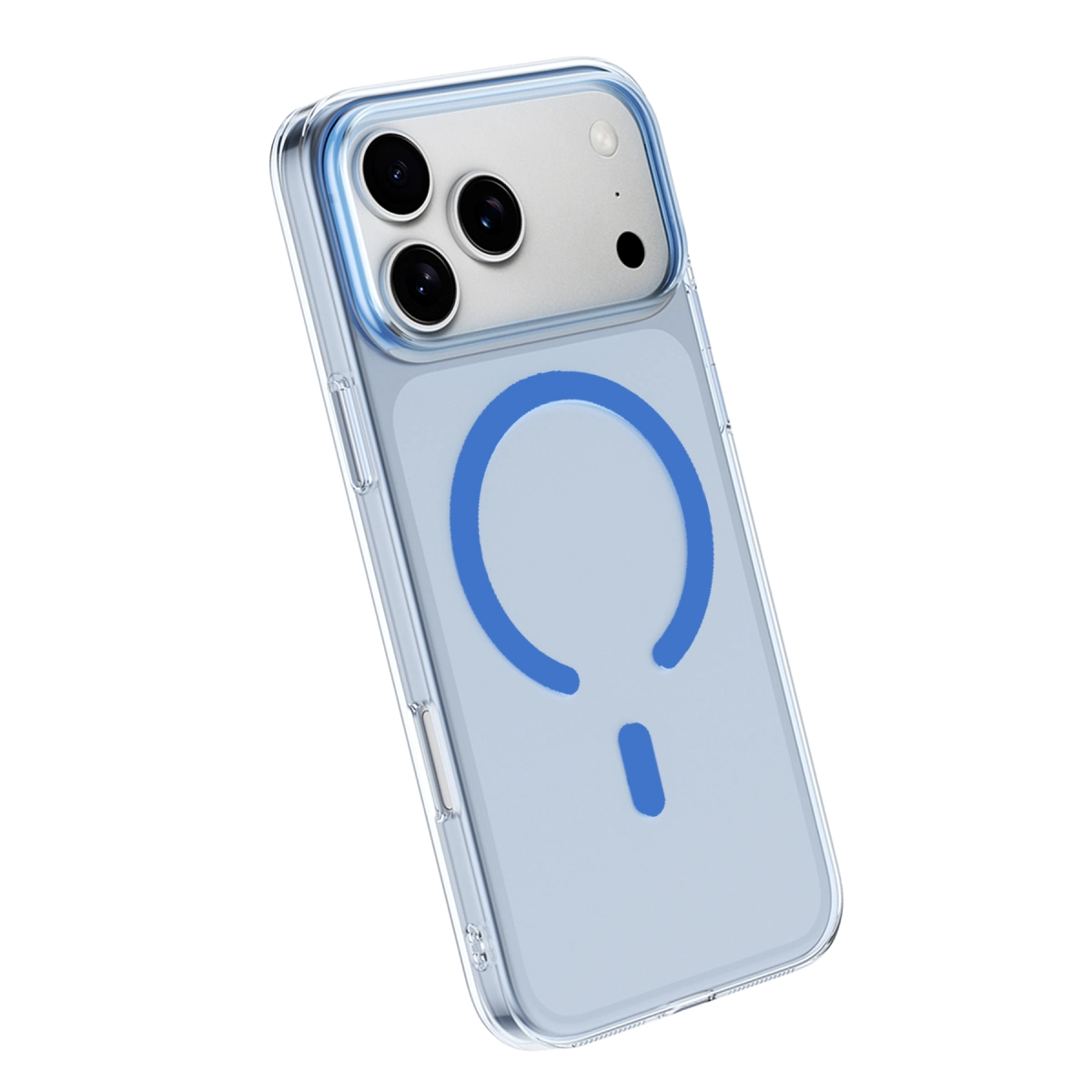 Evimdeyokyok Newface Apple İphone 18 Pro Combo Sert Şeffaf Magsafe Kapak - Açık Mavi