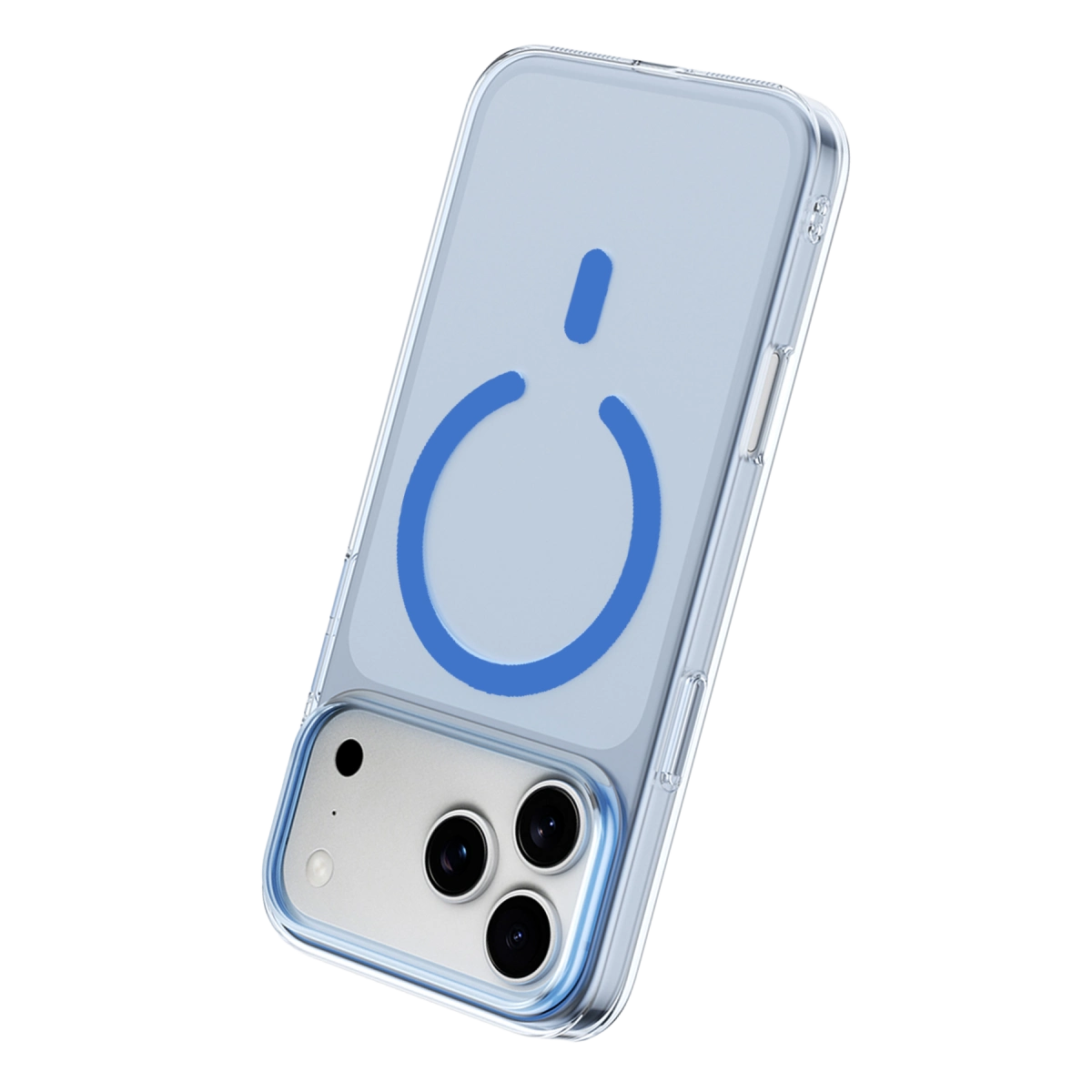 Evimdeyokyok Newface Apple İphone 18 Pro Combo Sert Şeffaf Magsafe Kapak - Açık Mavi