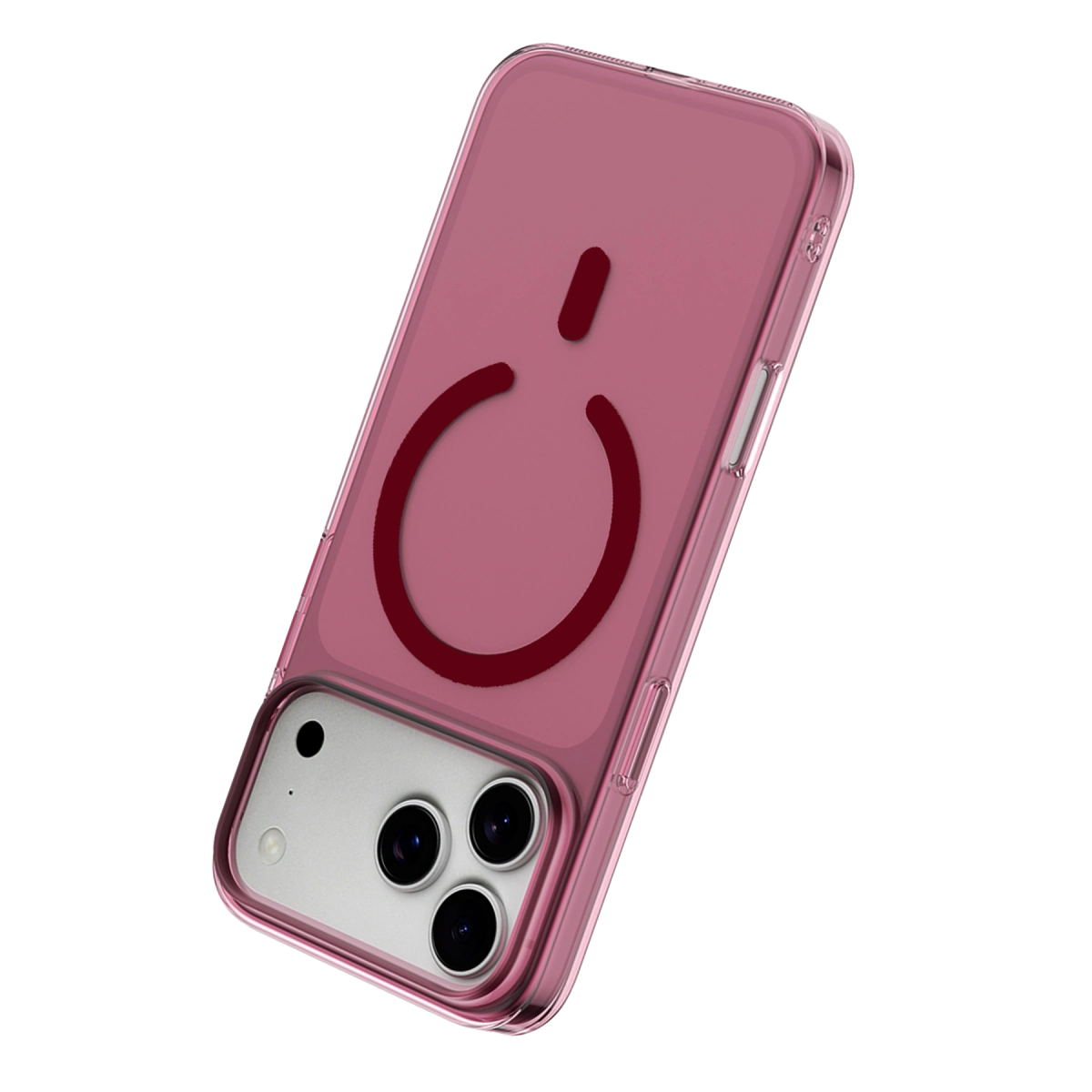 Evimdeyokyok Newface Apple İphone 18 Pro Combo Sert Şeffaf Magsafe Kapak - Bordo
