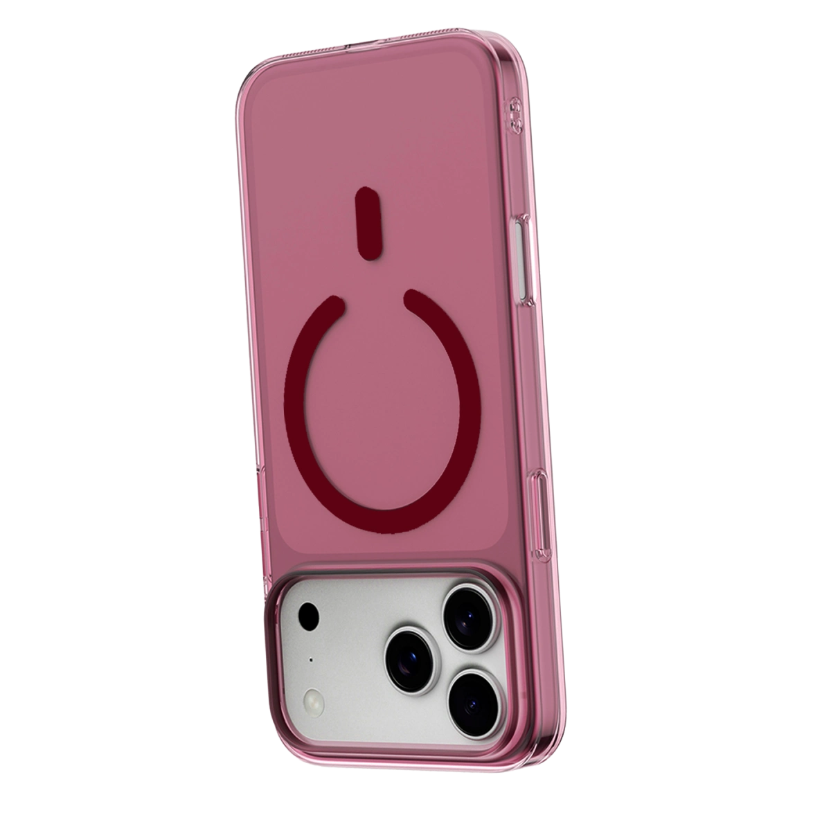 Evimdeyokyok Newface Apple İphone 18 Pro Combo Sert Şeffaf Magsafe Kapak - Bordo