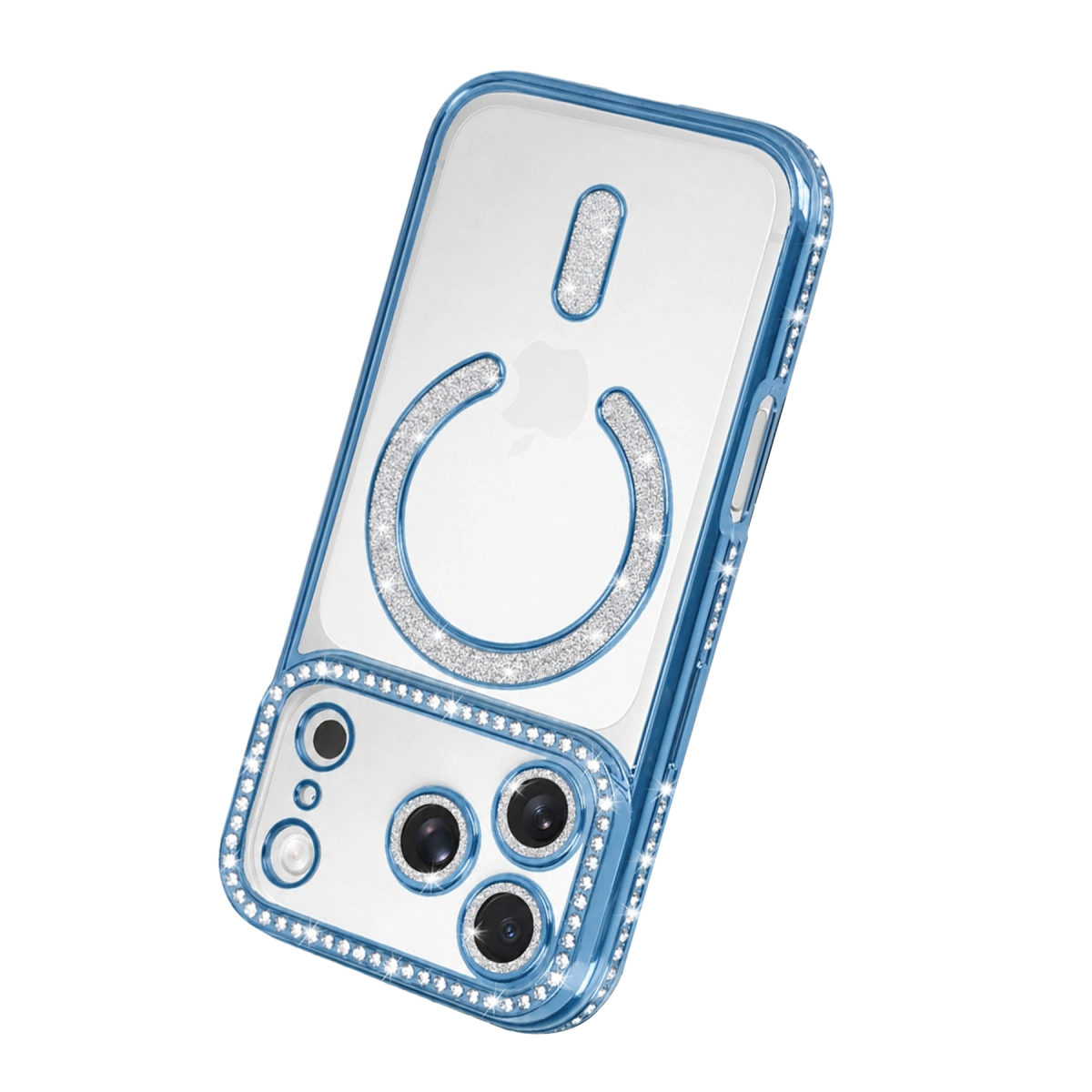 Evimdeyokyok Newface Apple İphone 18 Pro Joke Simli Magneticsafe Kılıf - Sierra Blue