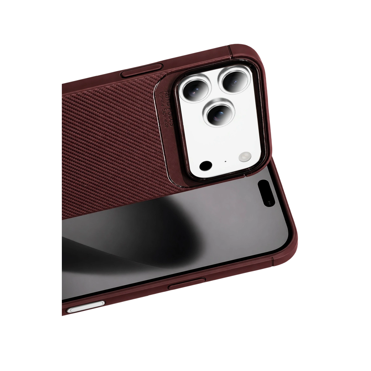 Evimdeyokyok Newface Apple İphone 18 Pro Max Auto Focus Karbon Kapak - Bordo
