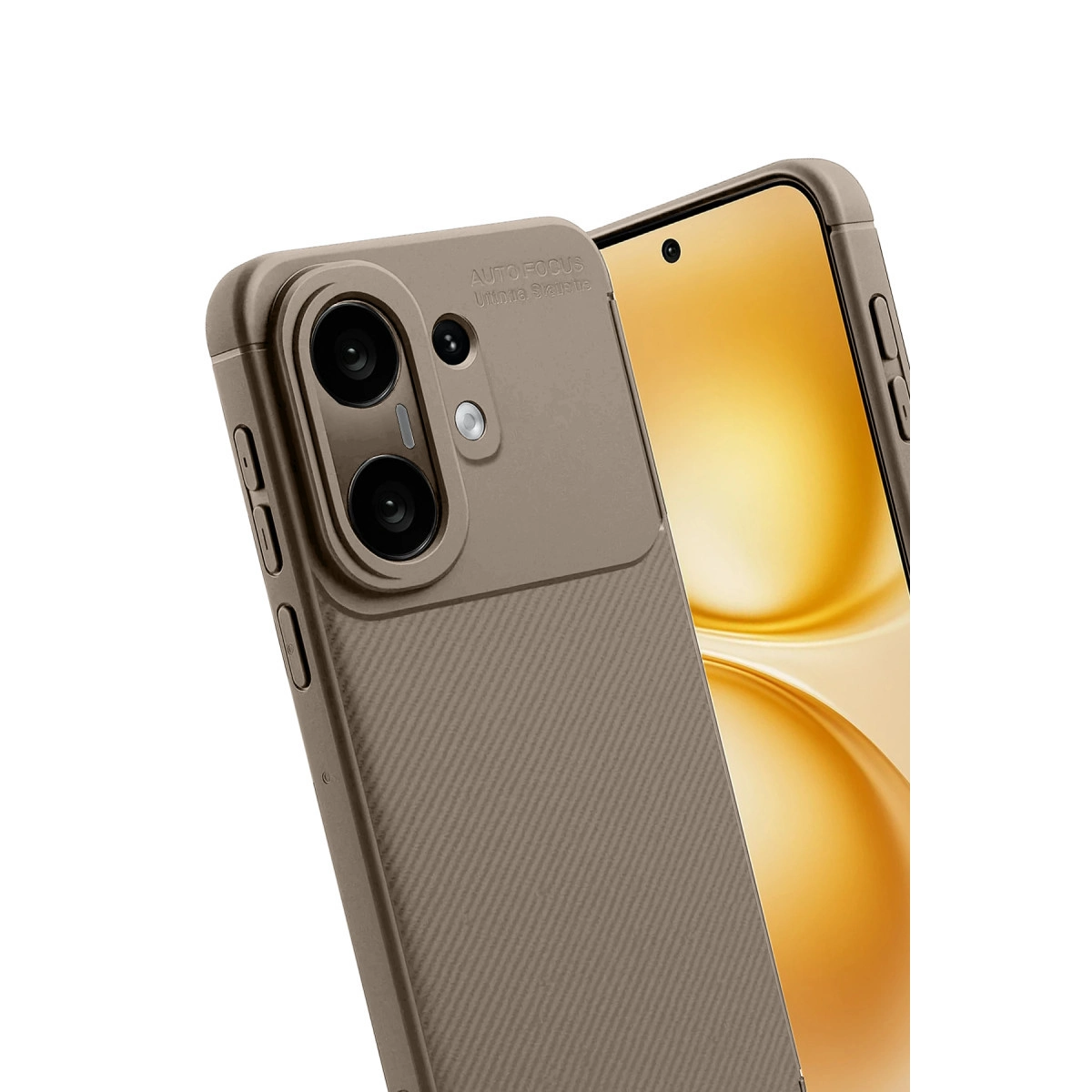 Evimdeyokyok Newface Vivo X200 Fe Auto Focus Karbon Kapak -Kahverengi