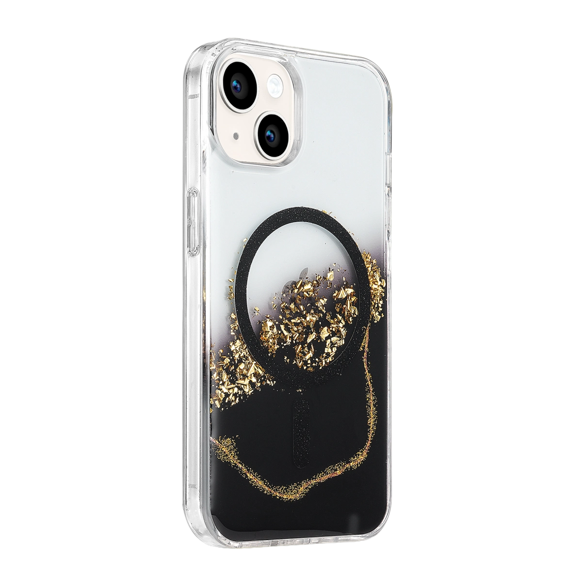 Evimdeyokyok Onegif Apple İphone 15 Lotus Simli Magsafe Kapak - Siyah