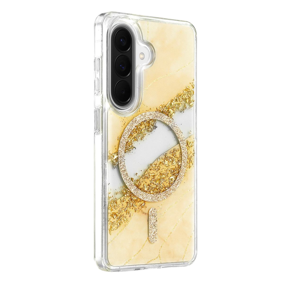Evimdeyokyok Onegif Samsung Galaxy A57 5G Lotus Simli Magsafe Kapak - Gümüş