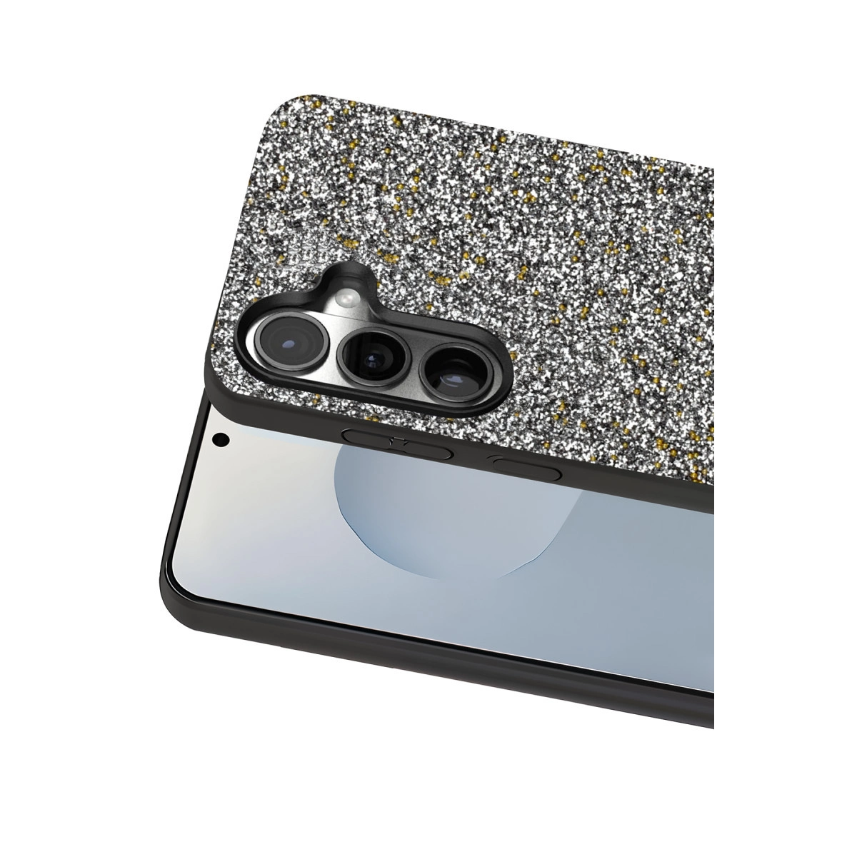 Evimdeyokyok Onegif Samsung Galaxy S25 Bright Simli Kapak - Gold