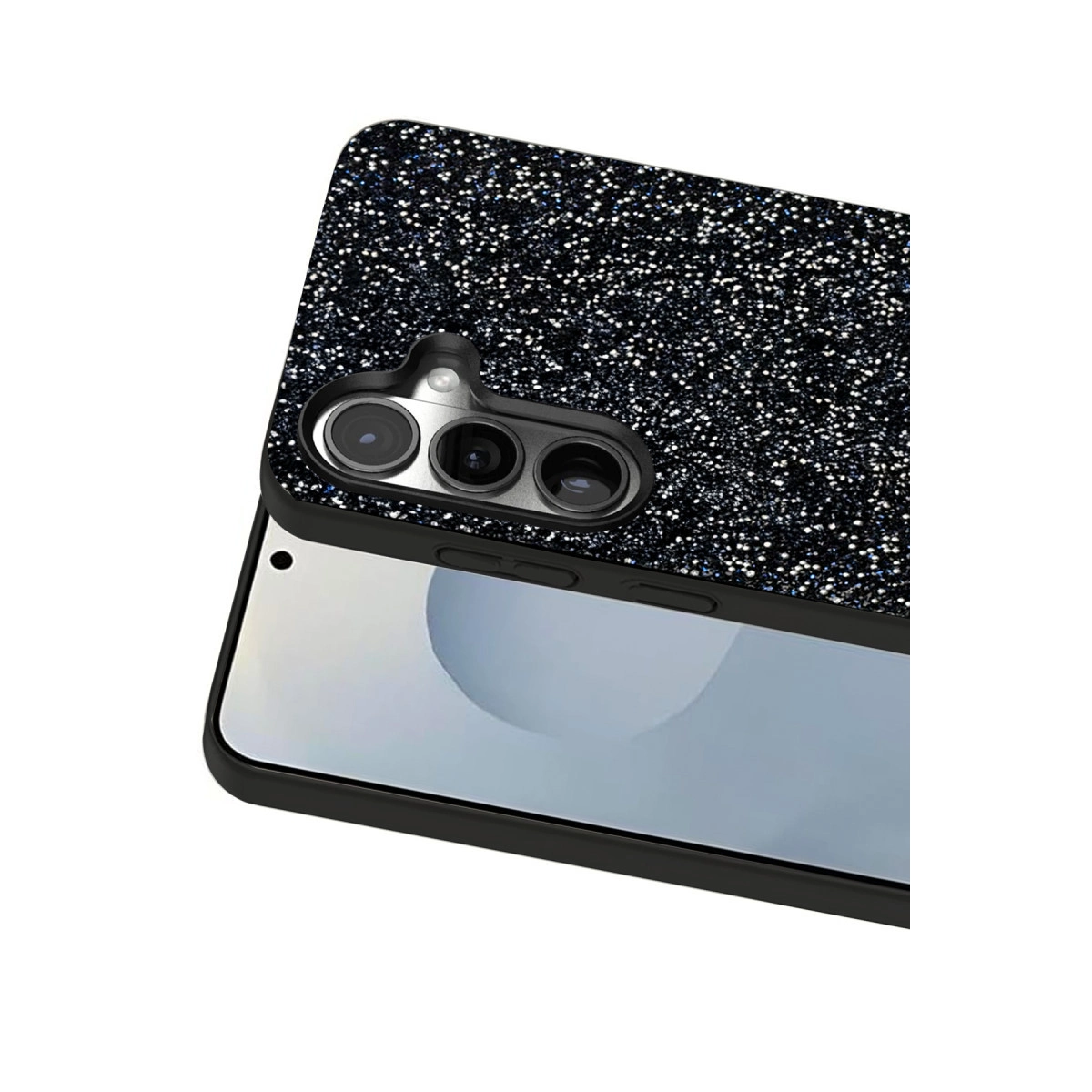 Evimdeyokyok Onegif Samsung Galaxy S25 Bright Simli Kapak - Siyah
