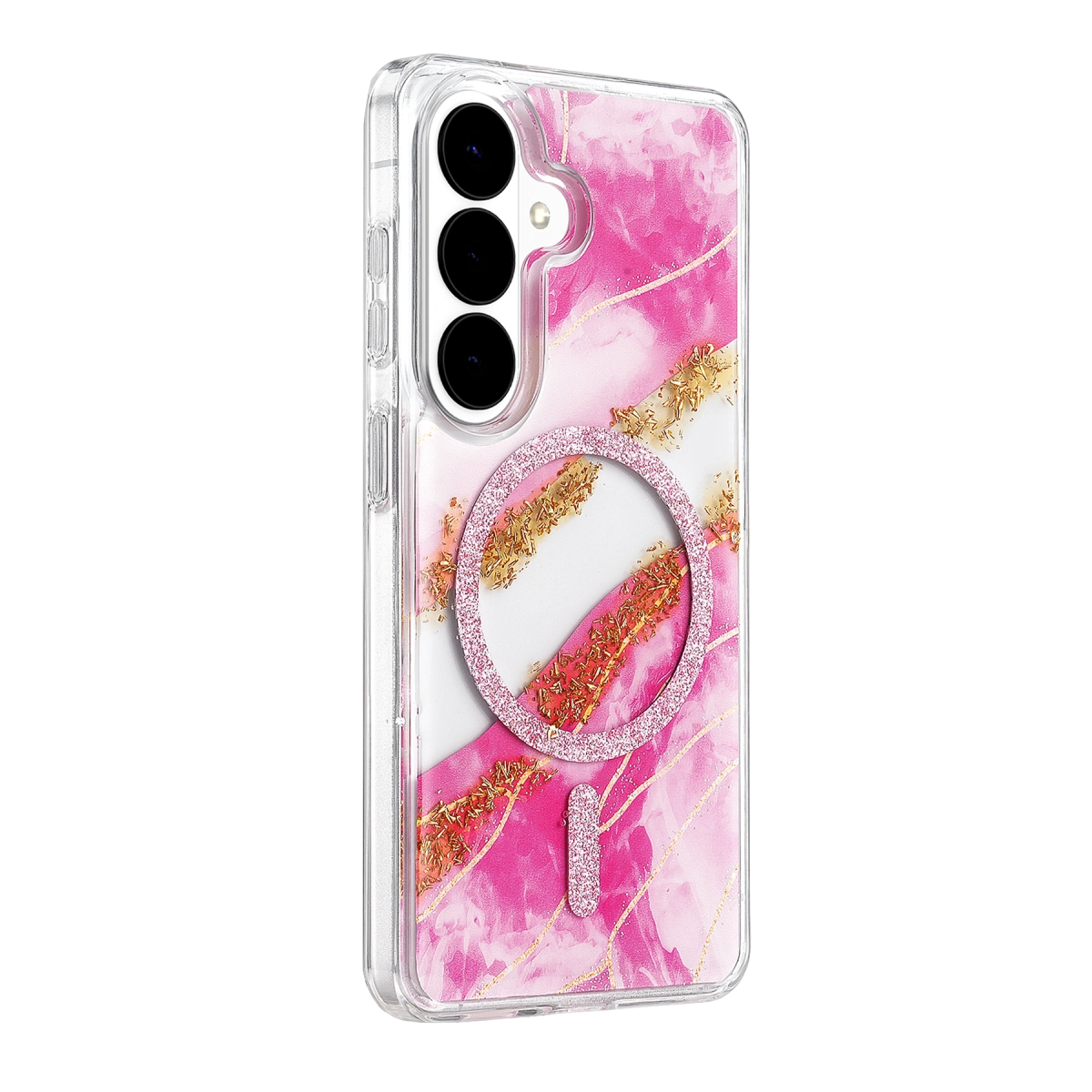 Evimdeyokyok Onegif Samsung Galaxy S26 Lotus Simli Magsafe Kapak - Pembe