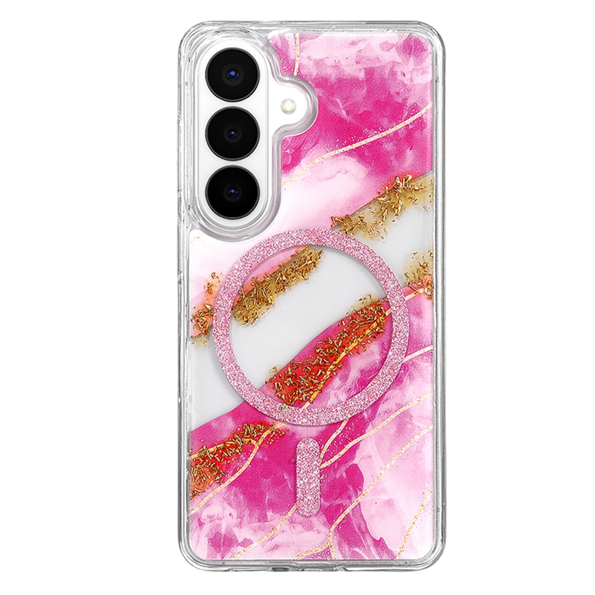 Evimdeyokyok Onegif Samsung Galaxy S26 Lotus Simli Magsafe Kapak - Pembe