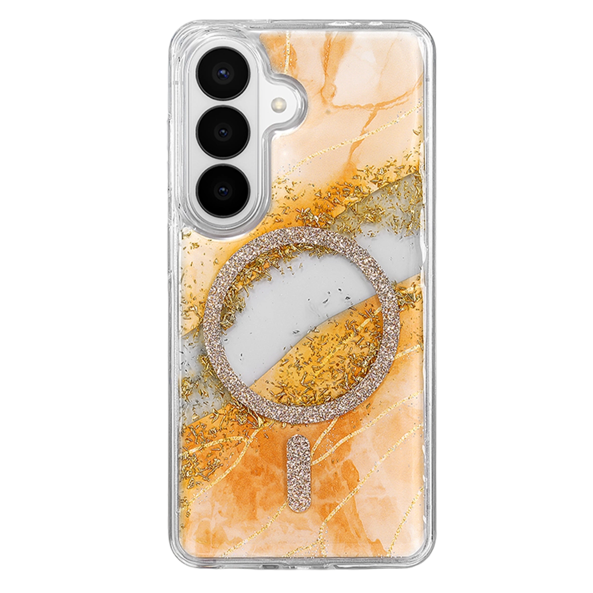 Evimdeyokyok Onegif Samsung Galaxy S26 Lotus Simli Magsafe Kapak - Turuncu