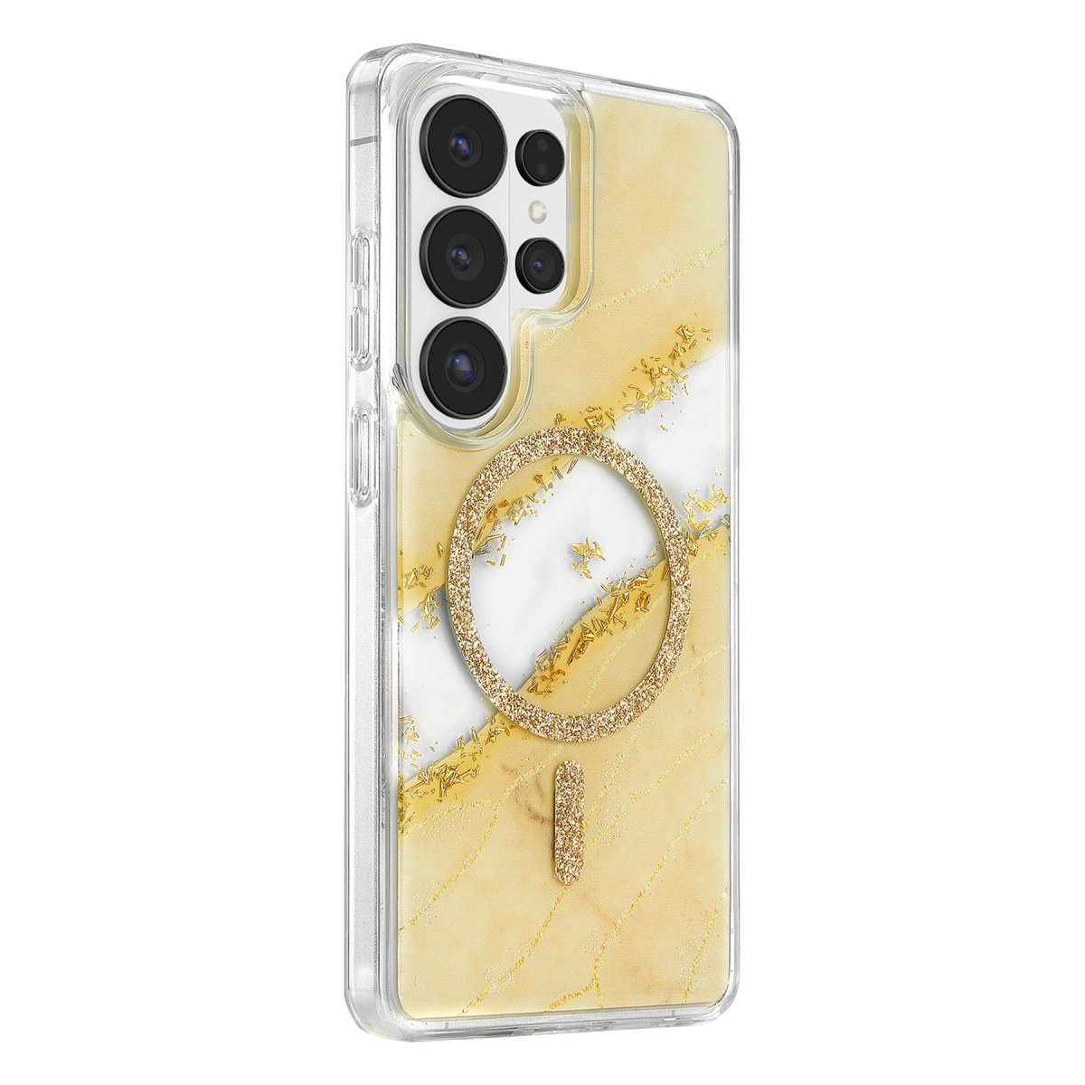 Evimdeyokyok Onegif Samsung Galaxy S26 Ultra Lotus Simli Magsafe Kapak - Gümüş