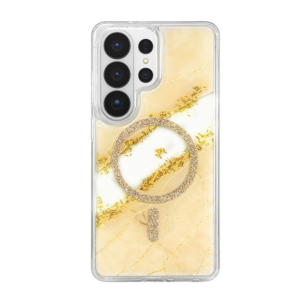 Evimdeyokyok Onegif Samsung Galaxy S26 Ultra Lotus Simli Magsafe Kapak - Gümüş
