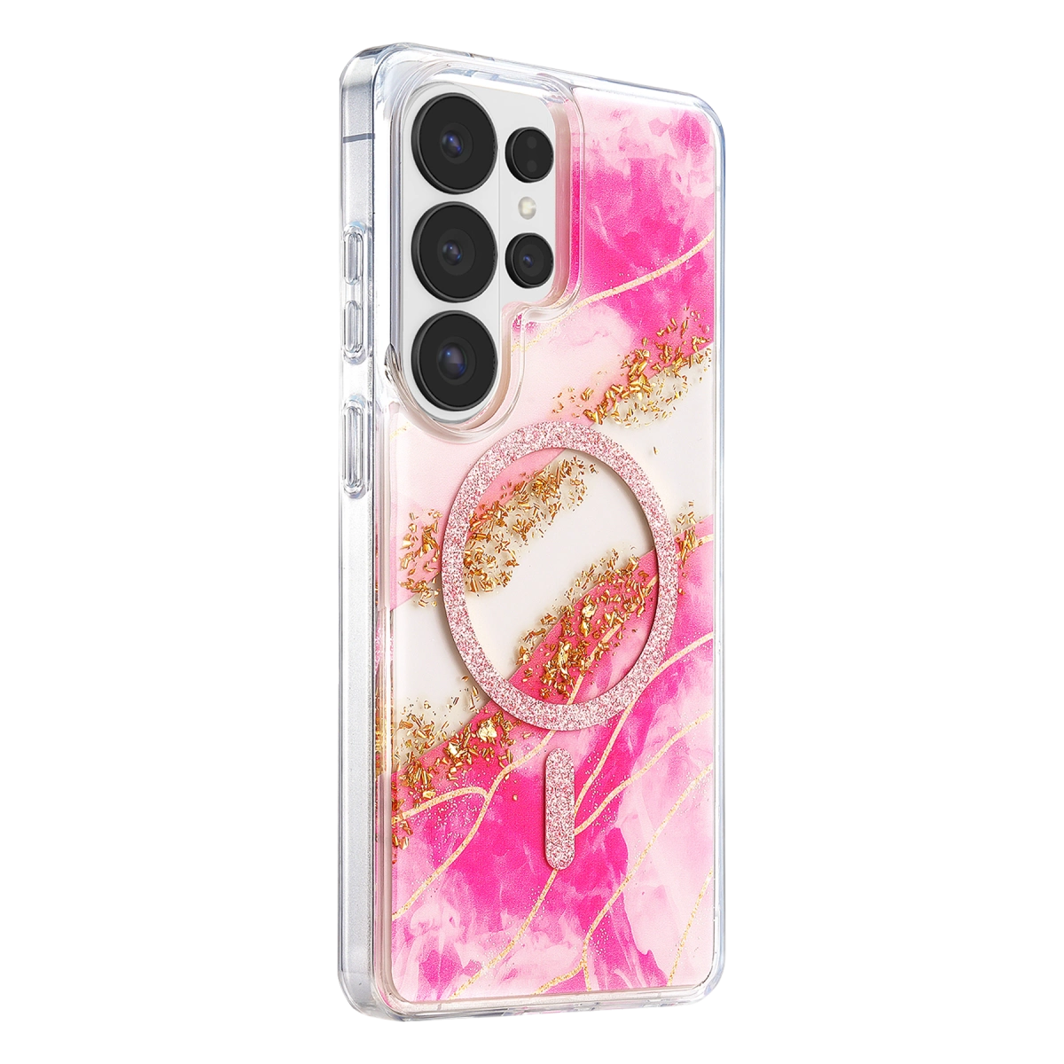 Evimdeyokyok Onegif Samsung Galaxy S26 Ultra Lotus Simli Magsafe Kapak - Pembe