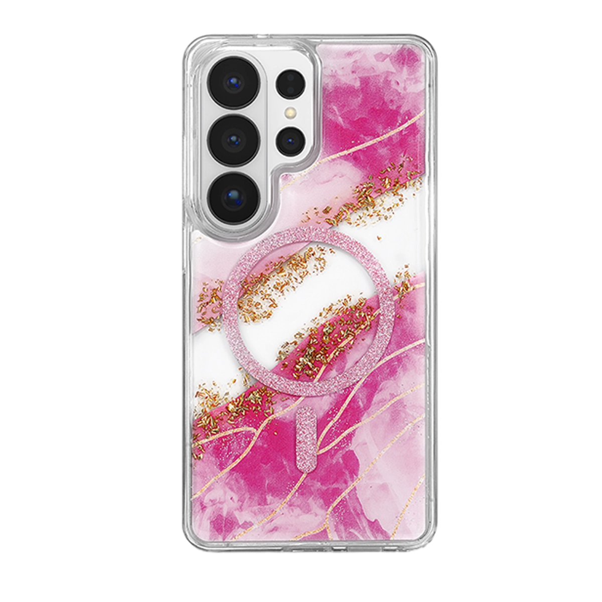 Evimdeyokyok Onegif Samsung Galaxy S26 Ultra Lotus Simli Magsafe Kapak - Pembe