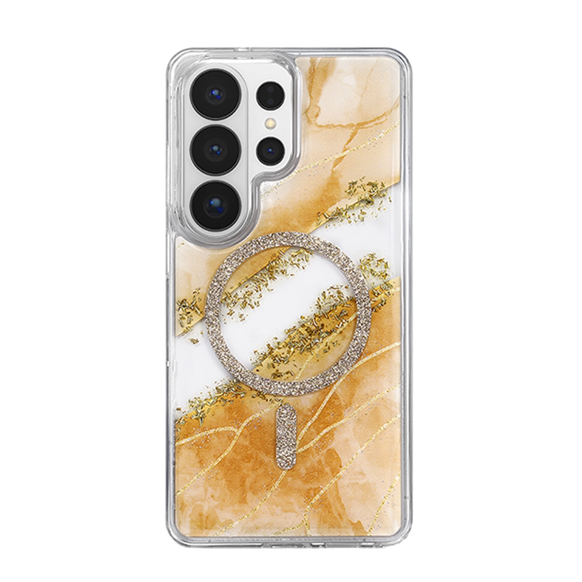 Evimdeyokyok Onegif Samsung Galaxy S26 Ultra Lotus Simli Magsafe Kapak - Turuncu