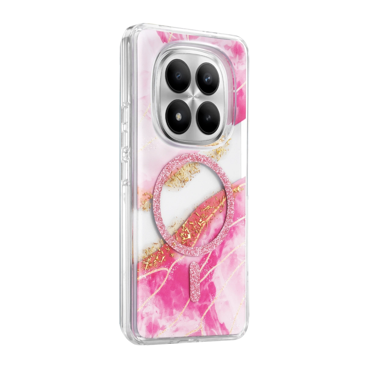 Evimdeyokyok Onegif Xiaomi Redmi Note 15 Pro 5G Lotus Simli Magsafe Kapak - Pembe
