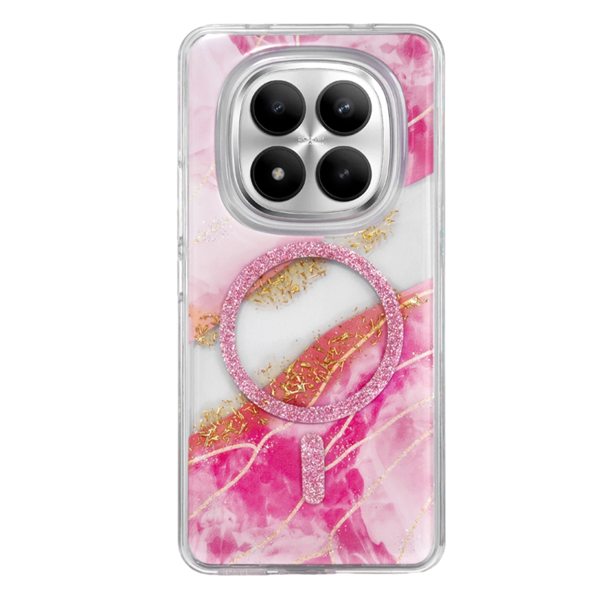 Evimdeyokyok Onegif Xiaomi Redmi Note 15 Pro Plus 5G Lotus Simli Magsafe Kapak - Pembe