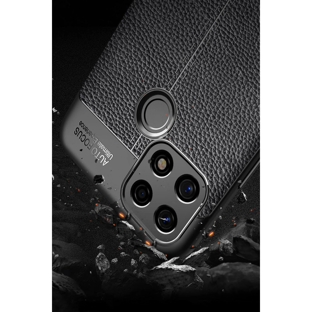 Evimdeyokyok Oppo A15 Kılıf Auto Focus Kapak - Siyah
