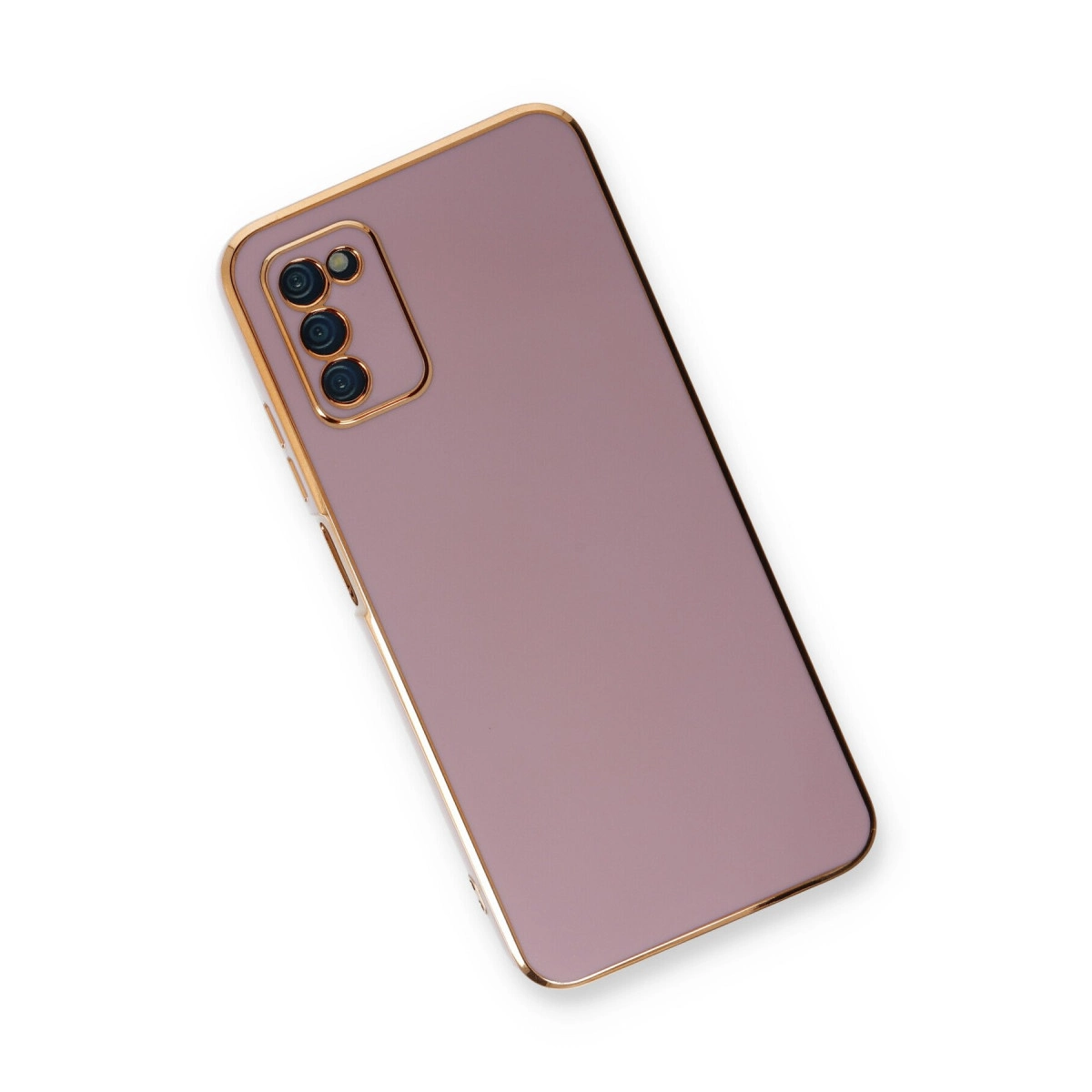 Evimdeyokyok Samsung Galaxy A03S Kılıf Volet Silikon - Mor