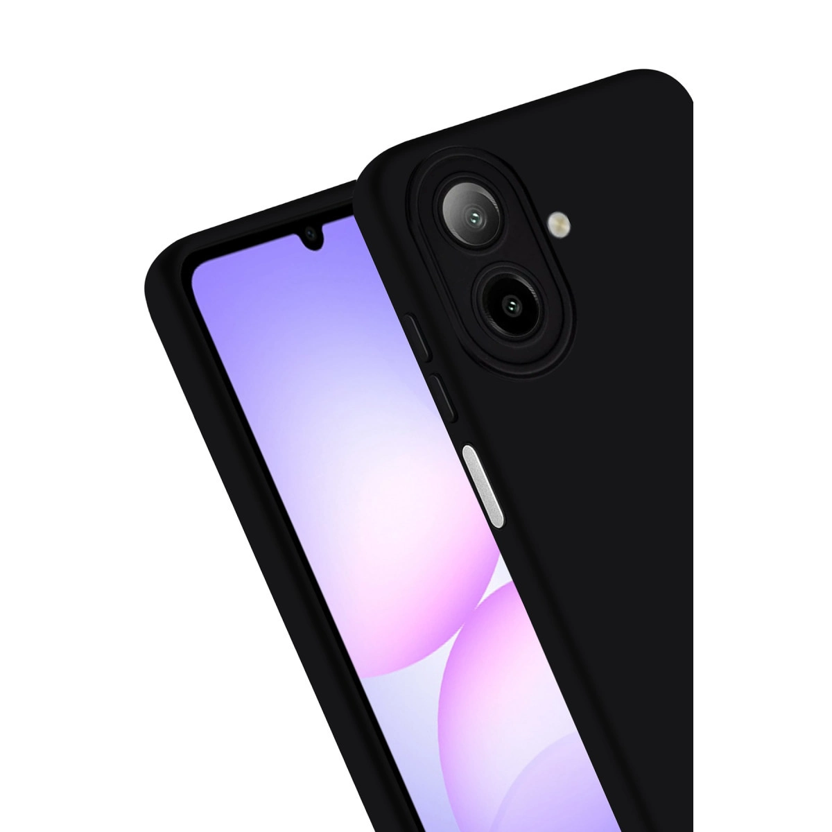 Evimdeyokyok Samsung Galaxy A07 4G Nano İçi Kadife Silikon - Siyah